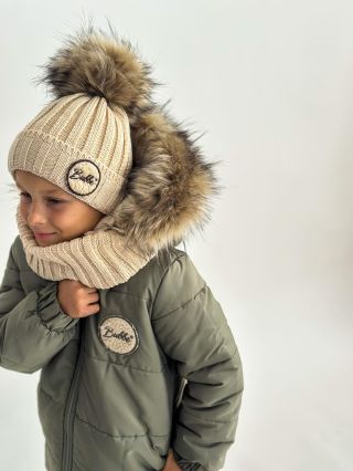 Olivová zimná bunda a zateplený polar set 👏🏻 #winter #bubbe #kids #kidsfashion #kidsstyle