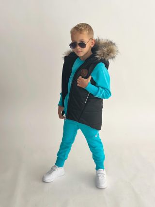 Nová zateplená vesta a súprava 👏🏻🩵 #bubbe #kids #newcollection