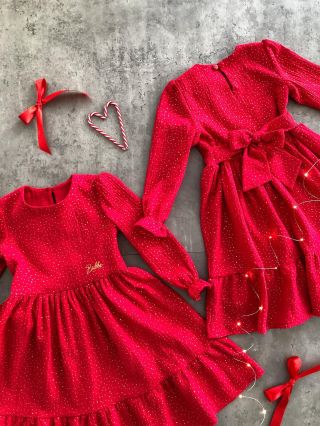 Christmas točivé trblietavé šaty s mašľou vzadu🎄 Opäť v ponuke ❤️✨ #christmastime #bubbe #slovakbrand #christmas